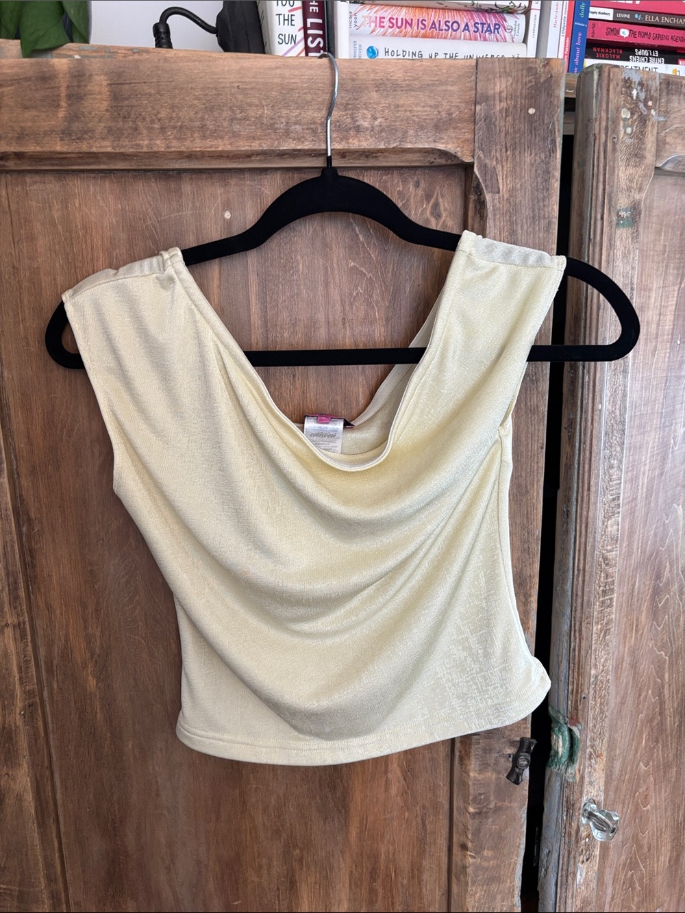 Edikted Drape Front top butter yellow